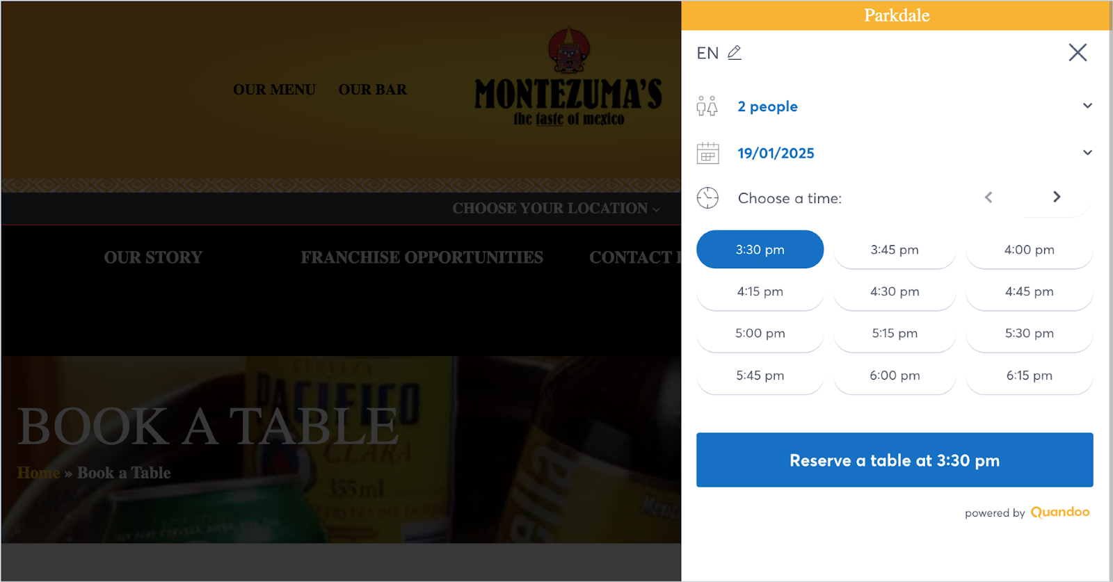 Montezuma’s-case-study-booking-widget